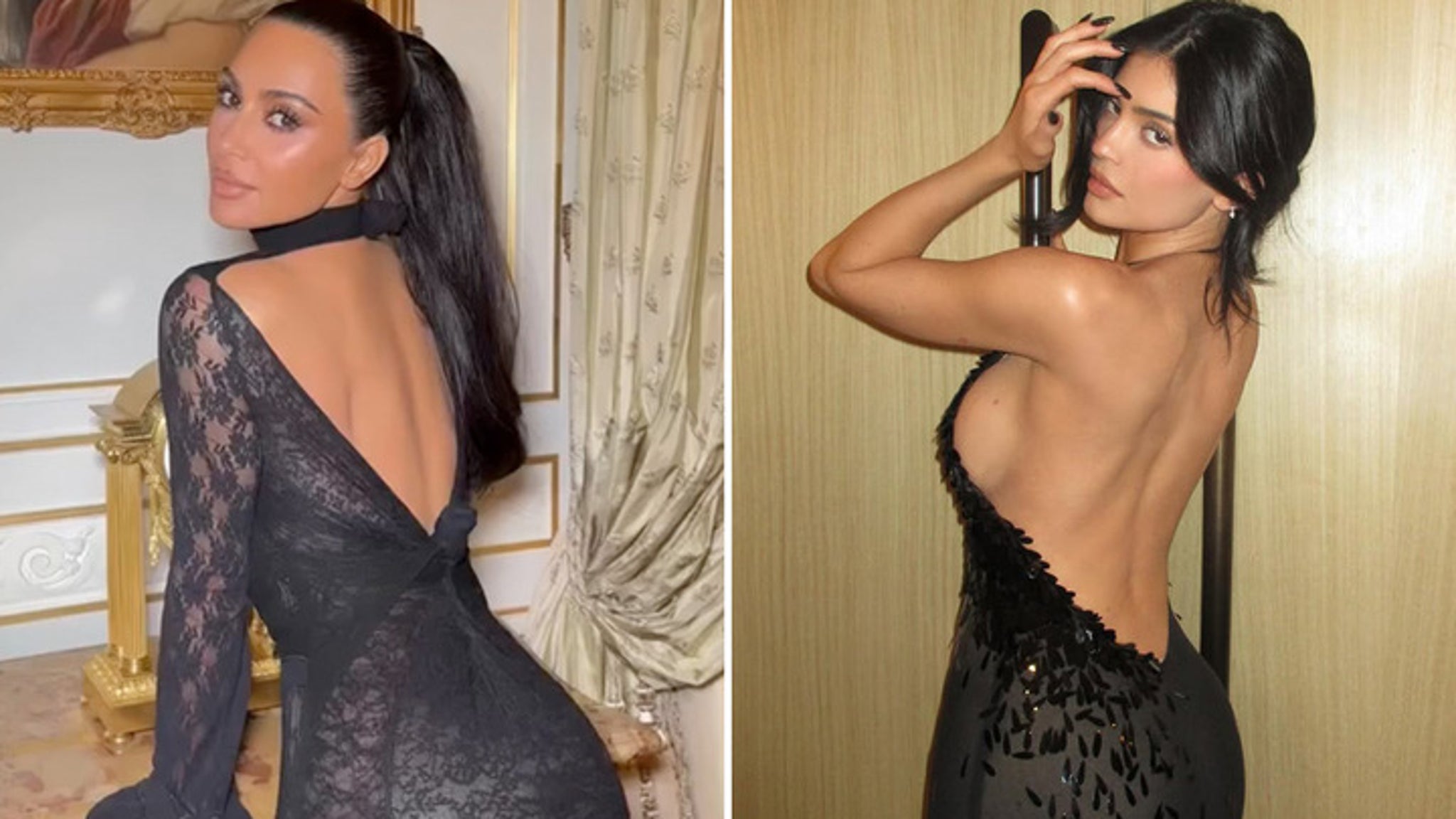 Kim Kardashian against Kylie Jenner, who would you prefer?! (Bare Back Sisters Edition)