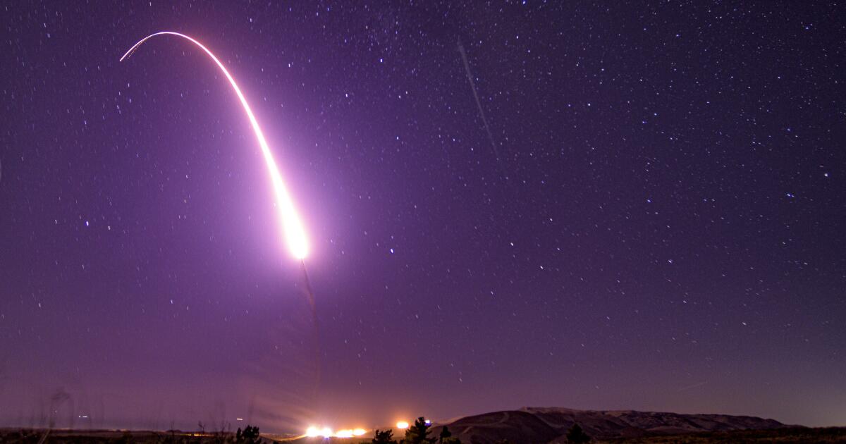 Air Force to start unarmed Minuteman III rocket from Socal overnight