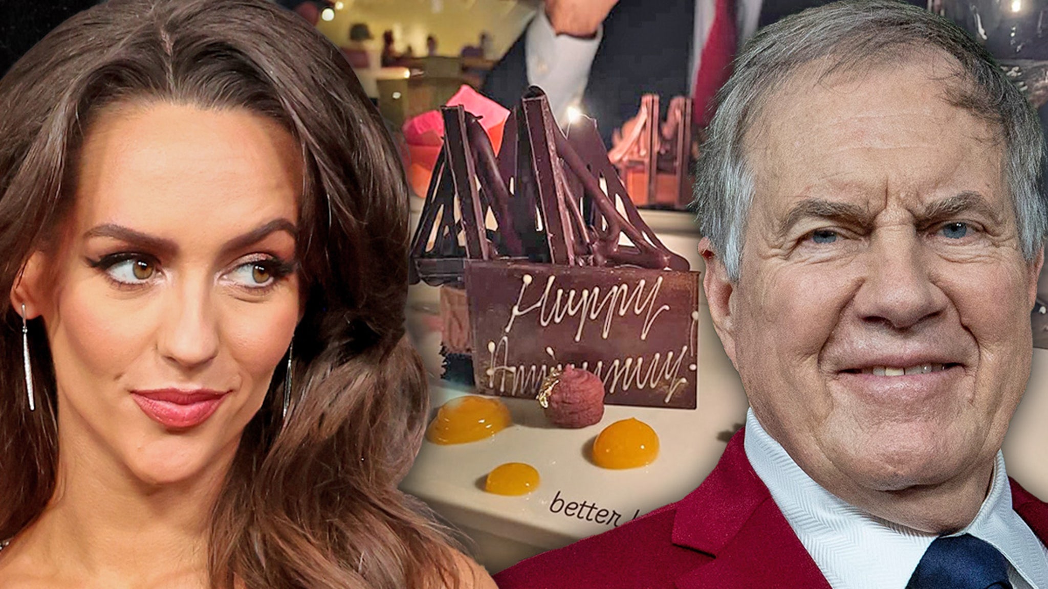 Bill Belichick's girlfriend Jordon Hudson shares a photo of the anniversary meal