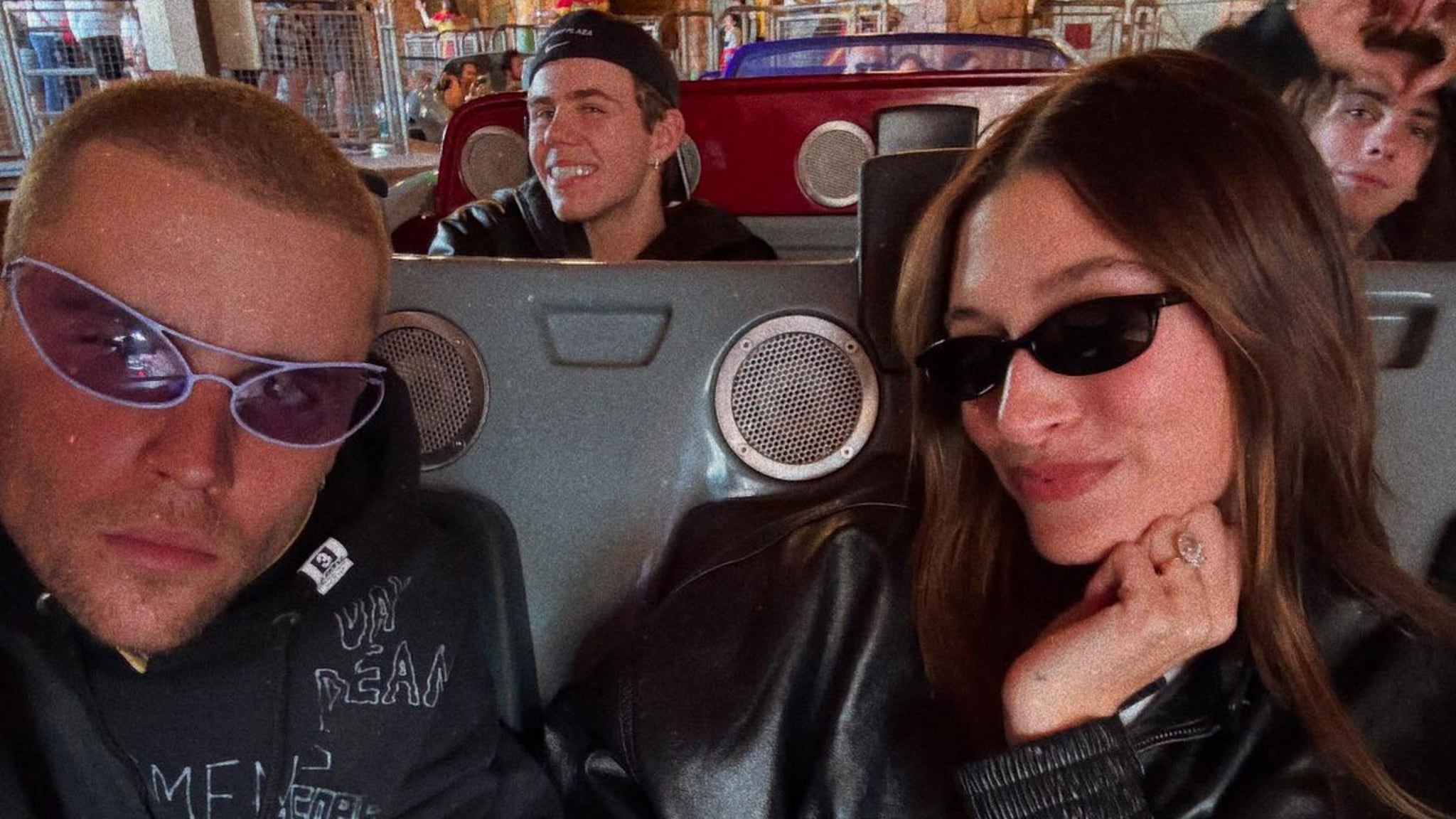 Justin Bieber beats Disneyland with Ms. Hailey and Pal Kid Laroi