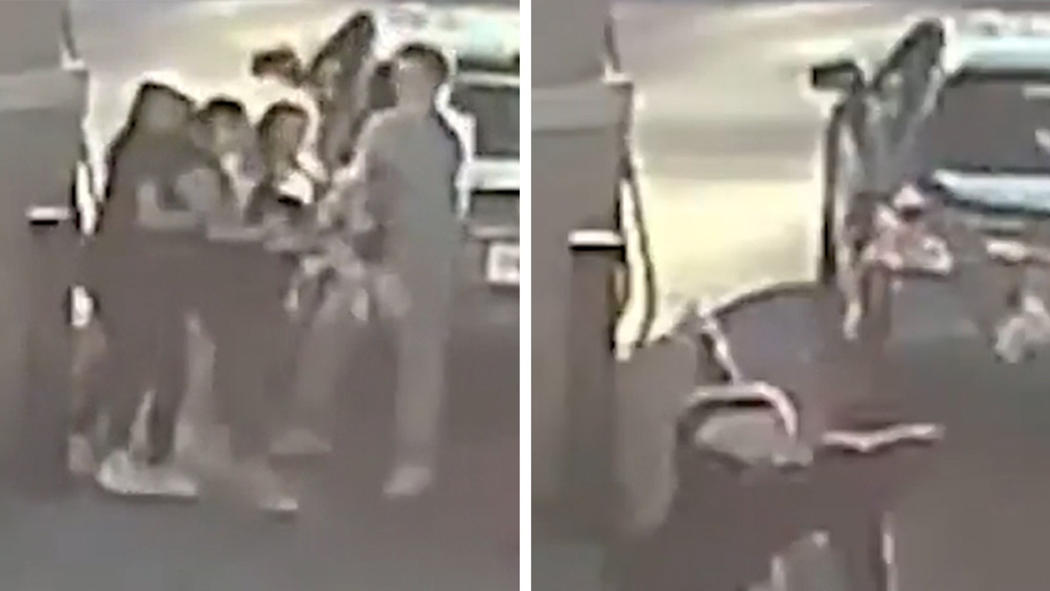 Prom Kleid -robbery Spark's petrol station between teen girls on video