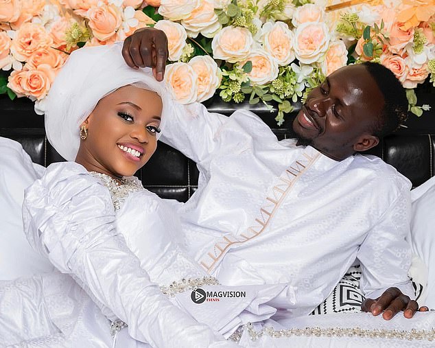 Sadio Mane, 32, welcomes the first child with his wife Aisha Tamba, 19, after they got married last year, while dedicating the goal to his daughter