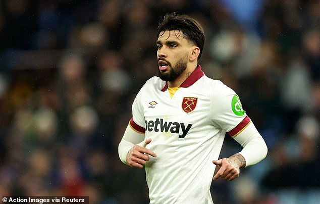 West Ham's learning date of the 'Supposedly arranging' audience of Lucas Pacquel, with the Brazilian accused of being deliberately reserved four times