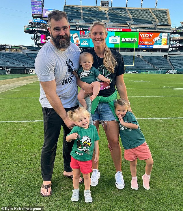 Kylie Kelce reveals Jason's 'ridiculous' council for parents for the first time