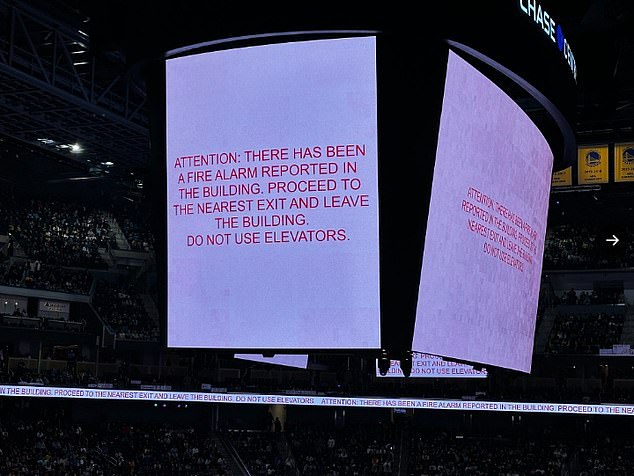 Fans forced to leave the NBA Warriors-Pistons game after worrying the advertisement of PA