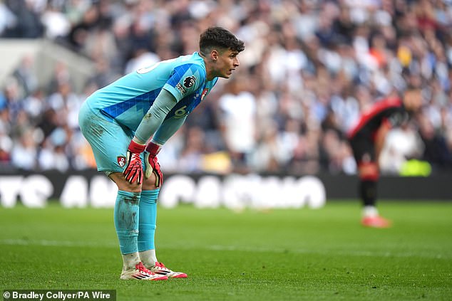 Kepa Arrizabalaga criticized by fans after costing Bournemouth two goals against Tottenham