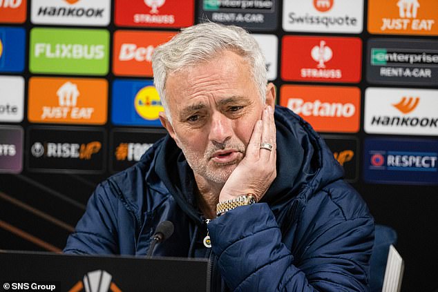 My team is better than the Rangers: José Mourinho Goads Ibrox Men before the confrontation of the Europa League even though Fenerbahce continues 3-1 in draw