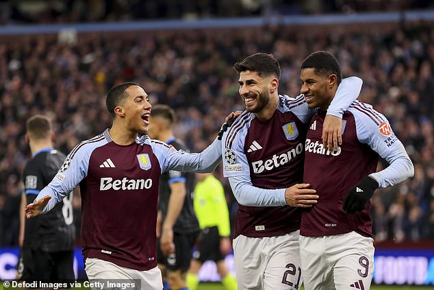 Aston Villa 3-0 Club Brugge (6-1 AGG): The Emery team established the quarterfinal clash of the Champions League with PSG while Marco Asensio maintains the star form with orthopedic device