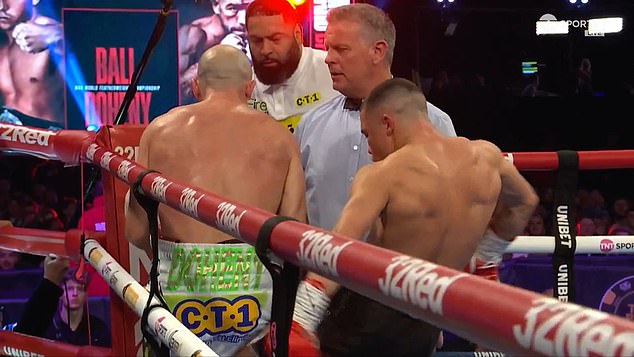 Look at the controversial moment British world champion Nick Ball kicks his opponent, before ensuring Knockout's victory to retain his title