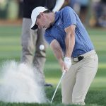 Rory Mcilroy struggles to stay in the players championship in the middle of strong winds