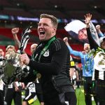 Eddie Howe Emotional contains the tears while paying tribute to her late mother after ending the drought of Newcastle's domestic trophy in the Carabao Cup final