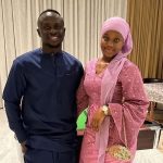 The former Liverpool Sadio Mane star, 32, and her teenage wife celebrate her baby's baptism, eight months after she left school after her wedding