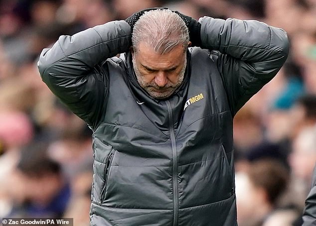 Appointed: Two rival Premier League 'managers among Tottenham's candidates to replace Ange Posttecoglou if they fire him' with pressure increasing again on him