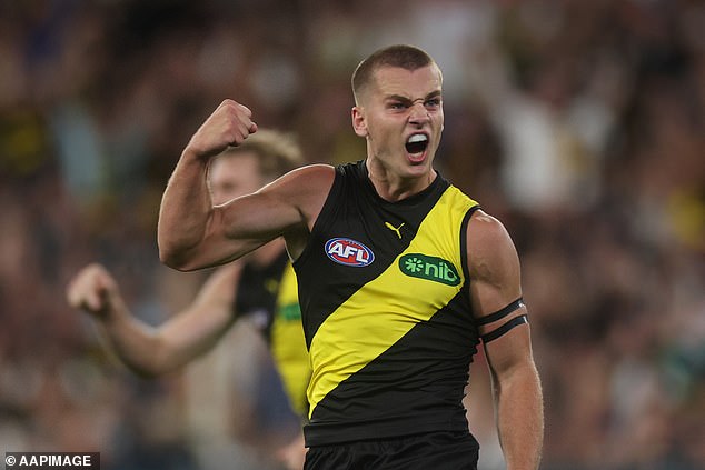 The emerging star of Richmond attacks the unexpected association of the brand after suffering an unfortunate moment of classification X during its AFL debut