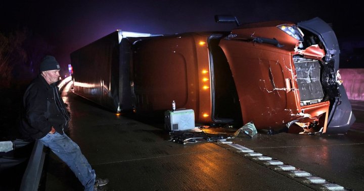 The monstrous storm throughout the United States causes the threat of tornadoes and fire, killing at least five people – National