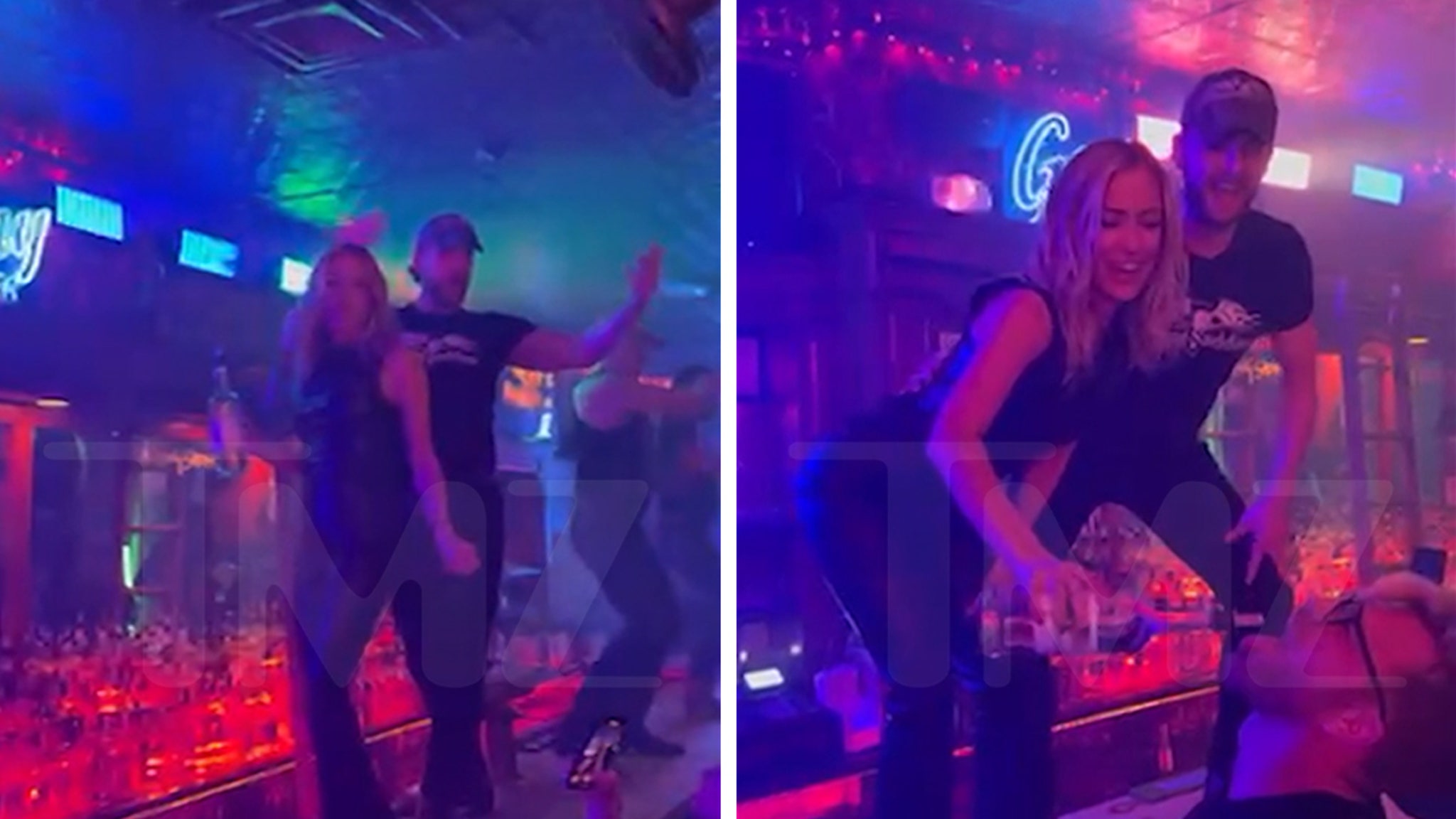 Kristin Cavallari dances in the bar, pouring shots for men in the Gay Saloon