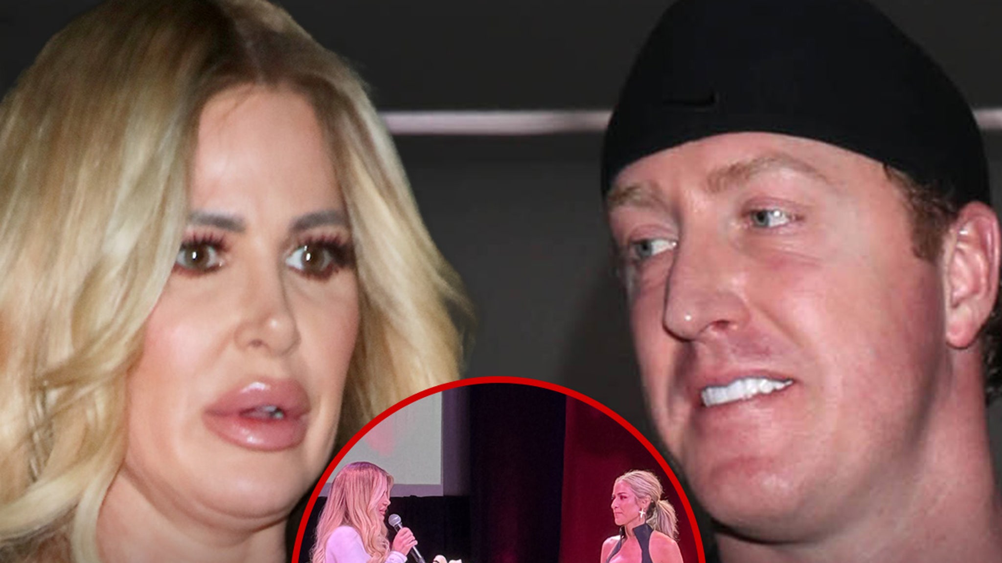 Kim Zolciak collapses on stage while he talks about the divorce of Kroy Biermann