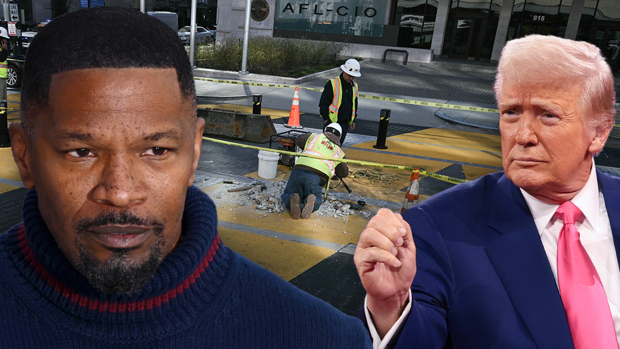 Jamie Foxx Sad about DCS Black Lives Matter Mural distance about politics