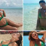 Funny ladies in green bikinis … luck of the Irish!